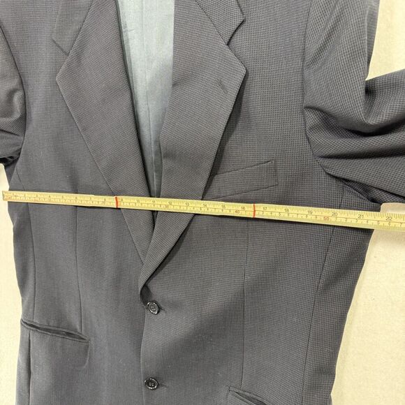 Vtg Ungaro Uomo Blazer Jacket Men 39R Black Wool Two Button Gruppo GFD Italy 90s - Picture 13 of 16